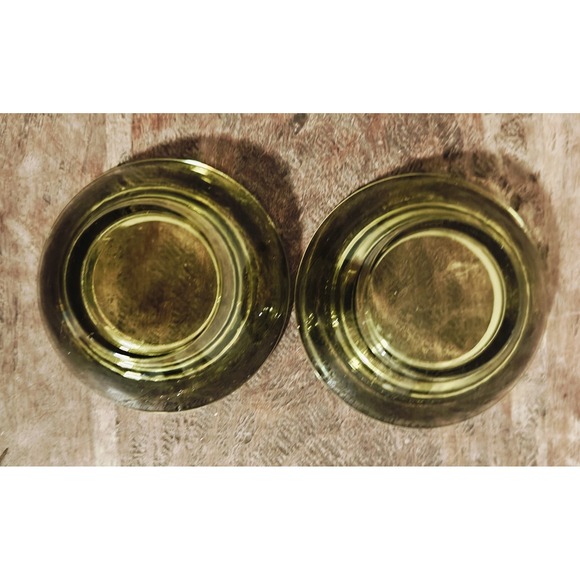 Other - Set Of Two Vintage Vaseline Glass Votive Candle Holders